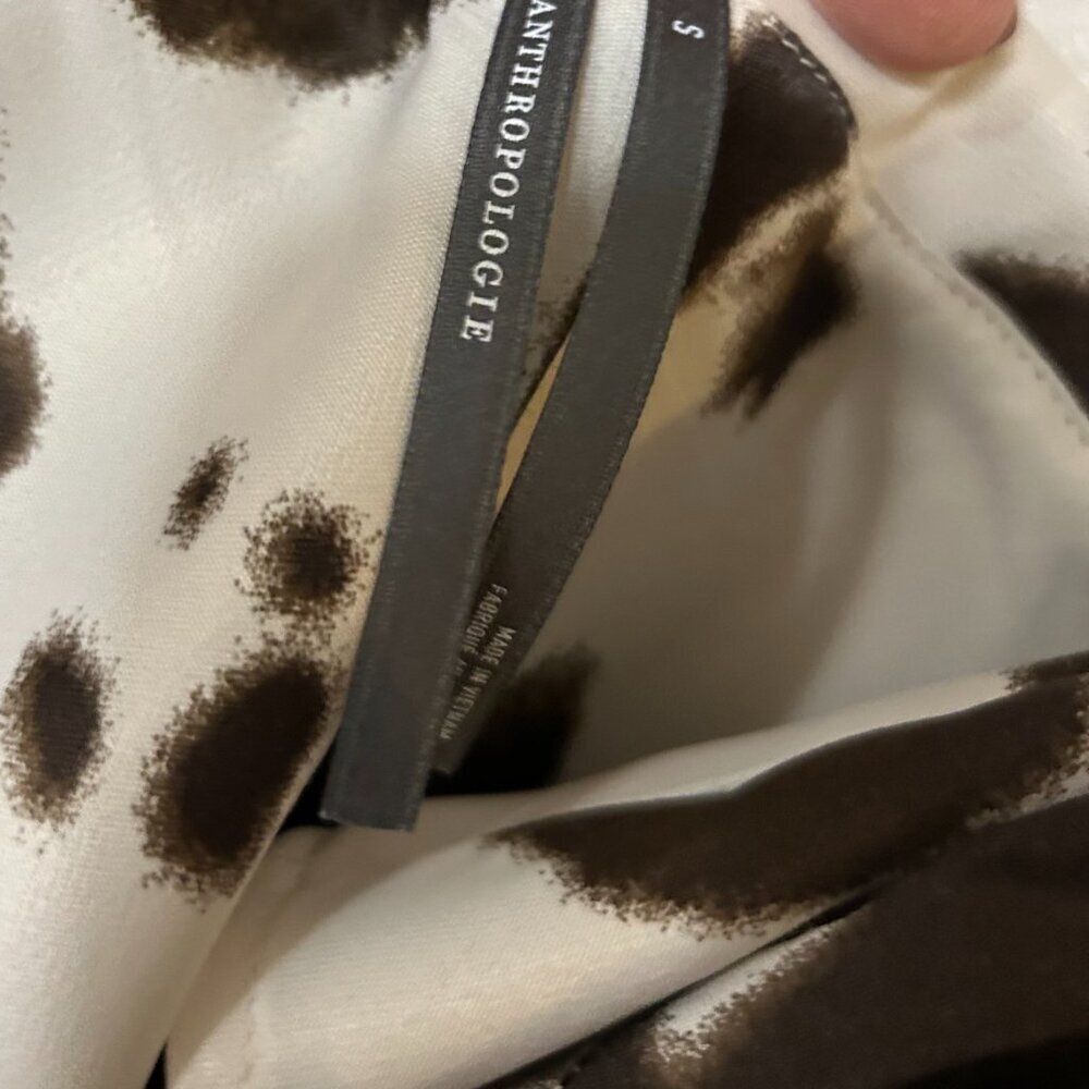 Anthropologie The Tilda Slip Dress Brown Animal Print Small New NWT Strapless - Picture 6 of 10